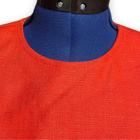 Vintage 60s/70s William Pearson Red-Orange Top Skirt Set Mini Dress Size Medium - Picture 6 of 15